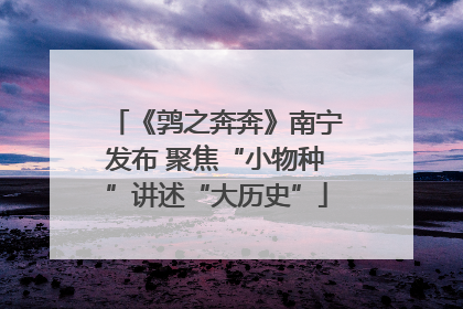《鹑之奔奔》南宁发布 聚焦“小物种”讲述“大历史”