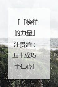 「榜样的力量」汪贵清：五十载巧手仁心