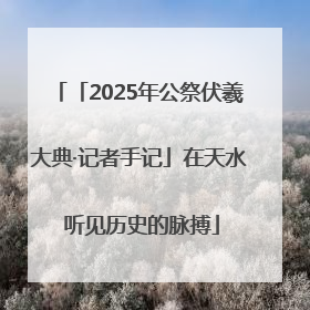 「2025年公祭伏羲大典·记者手记」在天水 听见历史的脉搏