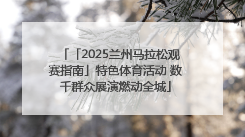 「2025兰州马拉松观赛指南」特色体育活动 数千群众展演燃动全城