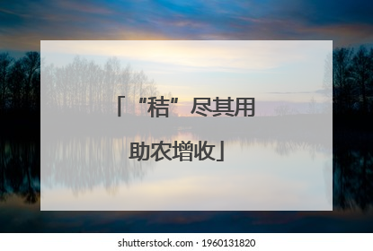“秸”尽其用 助农增收