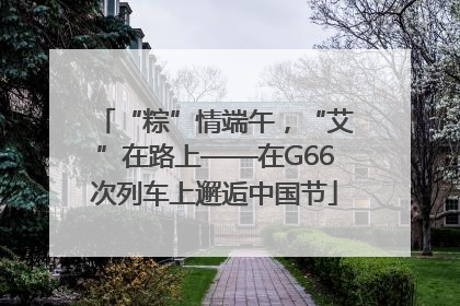 “粽”情端午，“艾”在路上——在G66次列车上邂逅中国节
