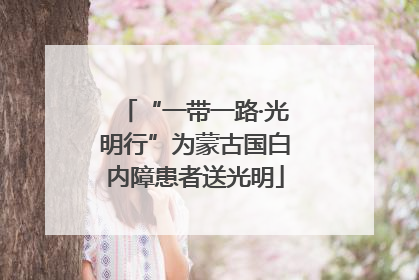 “一带一路·光明行”为蒙古国白内障患者送光明