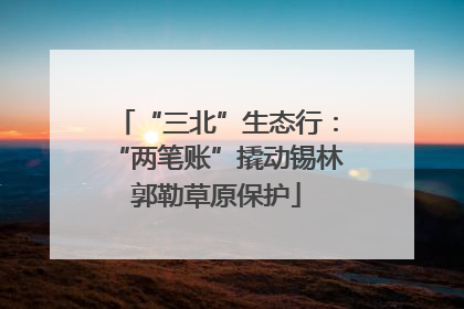 “三北”生态行：“两笔账”撬动锡林郭勒草原保护