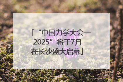“中国力学大会—2025”将于7月在长沙盛大启幕