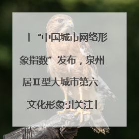 “中国城市网络形象指数”发布，泉州居Ⅱ型大城市第六 文化形象引关注