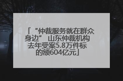 “仲裁服务就在群众身边” 山东仲裁机构去年受案5.8万件标的额604亿元