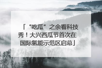 “吃瓜”之余看科技秀！大兴西瓜节首次在国际氢能示范区启幕
