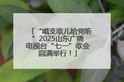 “唱支歌儿给党听”2025山东广播电视台“七一”歌会圆满举行！