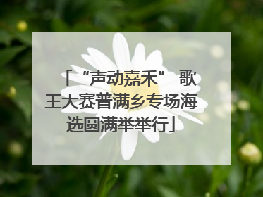 “声动嘉禾” 歌王大赛普满乡专场海选圆满举举行
