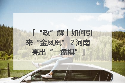 “政”解丨如何引来“金凤凰”？河南亮出“一盘棋”