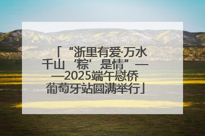 “浙里有爱·万水千山‘粽’是情”——2025端午慰侨葡萄牙站圆满举行