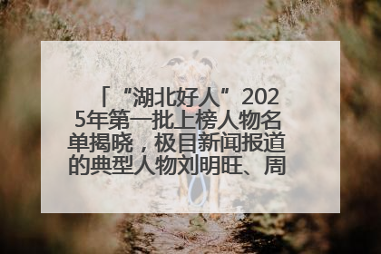“湖北好人”2025年第一批上榜人物名单揭晓，极目新闻报道的典型人物刘明旺、周亮亮榜上有名