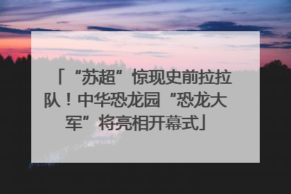 “苏超”惊现史前拉拉队！中华恐龙园“恐龙大军”将亮相开幕式
