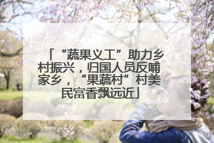 “蔬果义工”助力乡村振兴，归国人员反哺家乡，“果蔬村”村美民富香飘远近