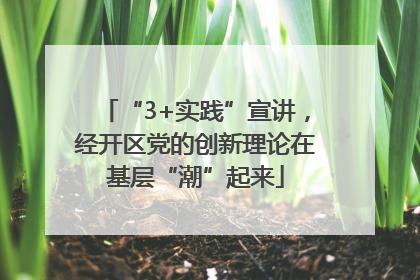 “3+实践”宣讲，经开区党的创新理论在基层“潮”起来