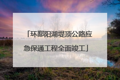 环鄱阳湖堤顶公路应急保通工程全面竣工