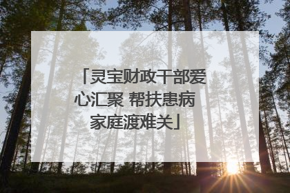 灵宝财政干部爱心汇聚 帮扶患病家庭渡难关