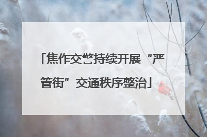 焦作交警持续开展“严管街”交通秩序整治