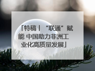 特稿丨“联通”赋能 中国助力非洲工业化高质量发展