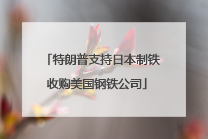 特朗普支持日本制铁收购美国钢铁公司