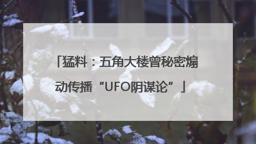 猛料：五角大楼曾秘密煽动传播“UFO阴谋论”