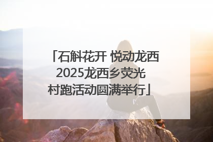 石斛花开 悦动龙西 2025龙西乡荧光村跑活动圆满举行