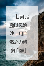 甘肃民勤以风治沙：用自然之力修复自然