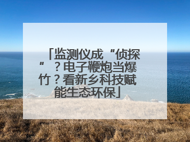 监测仪成“侦探”？电子鞭炮当爆竹？看新乡科技赋能生态环保