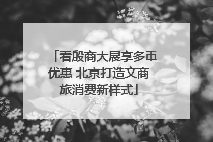 看殷商大展享多重优惠 北京打造文商旅消费新样式