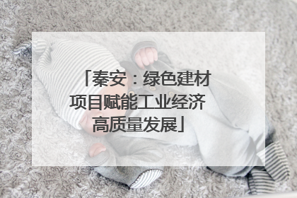 秦安：绿色建材项目赋能工业经济高质量发展