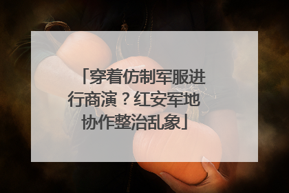 穿着仿制军服进行商演？红安军地协作整治乱象