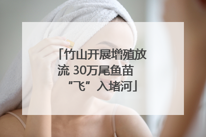 竹山开展增殖放流 30万尾鱼苗“飞”入堵河