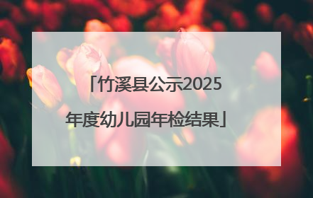 竹溪县公示2025年度幼儿园年检结果