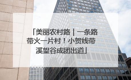 美丽农村路｜一条路带火一片村！小贺线带溪望谷成团出道