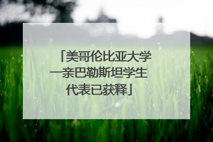 美哥伦比亚大学一亲巴勒斯坦学生代表已获释