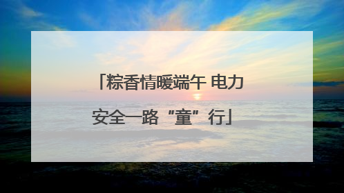 粽香情暖端午 电力安全一路“童”行
