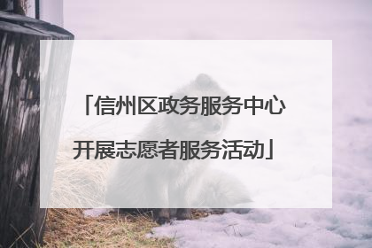 信州区政务服务中心开展志愿者服务活动