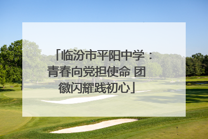 临汾市平阳中学：青春向党担使命 团徽闪耀践初心