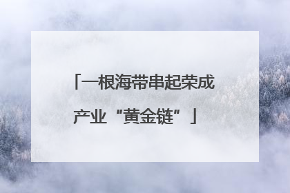 一根海带串起荣成产业“黄金链”