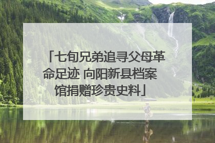 七旬兄弟追寻父母革命足迹 向阳新县档案馆捐赠珍贵史料