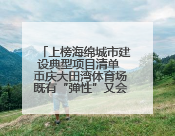 上榜海绵城市建设典型项目清单 重庆大田湾体育场既有“弹性”又会“呼吸”