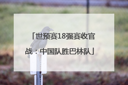 世预赛18强赛收官战：中国队胜巴林队