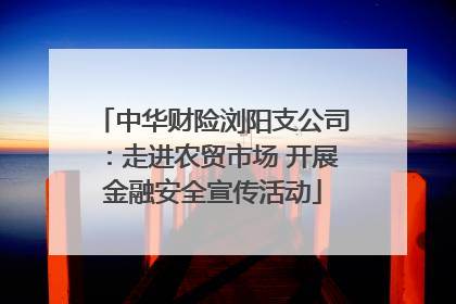 中华财险浏阳支公司：走进农贸市场 开展金融安全宣传活动