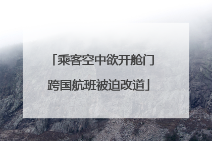 乘客空中欲开舱门 跨国航班被迫改道