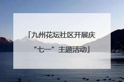 九州花坛社区开展庆“七一”主题活动