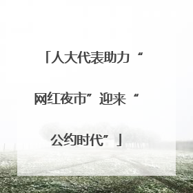 人大代表助力“网红夜市”迎来“公约时代”