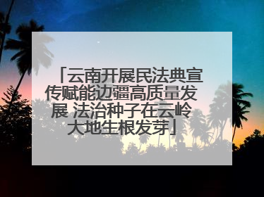 云南开展民法典宣传赋能边疆高质量发展 法治种子在云岭大地生根发芽