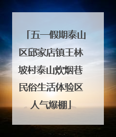五一假期泰山区邱家店镇王林坡村泰山炊烟巷民俗生活体验区人气爆棚