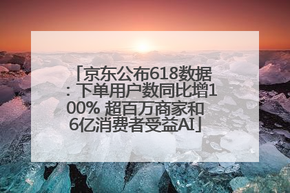 京东公布618数据：下单用户数同比增100% 超百万商家和6亿消费者受益AI